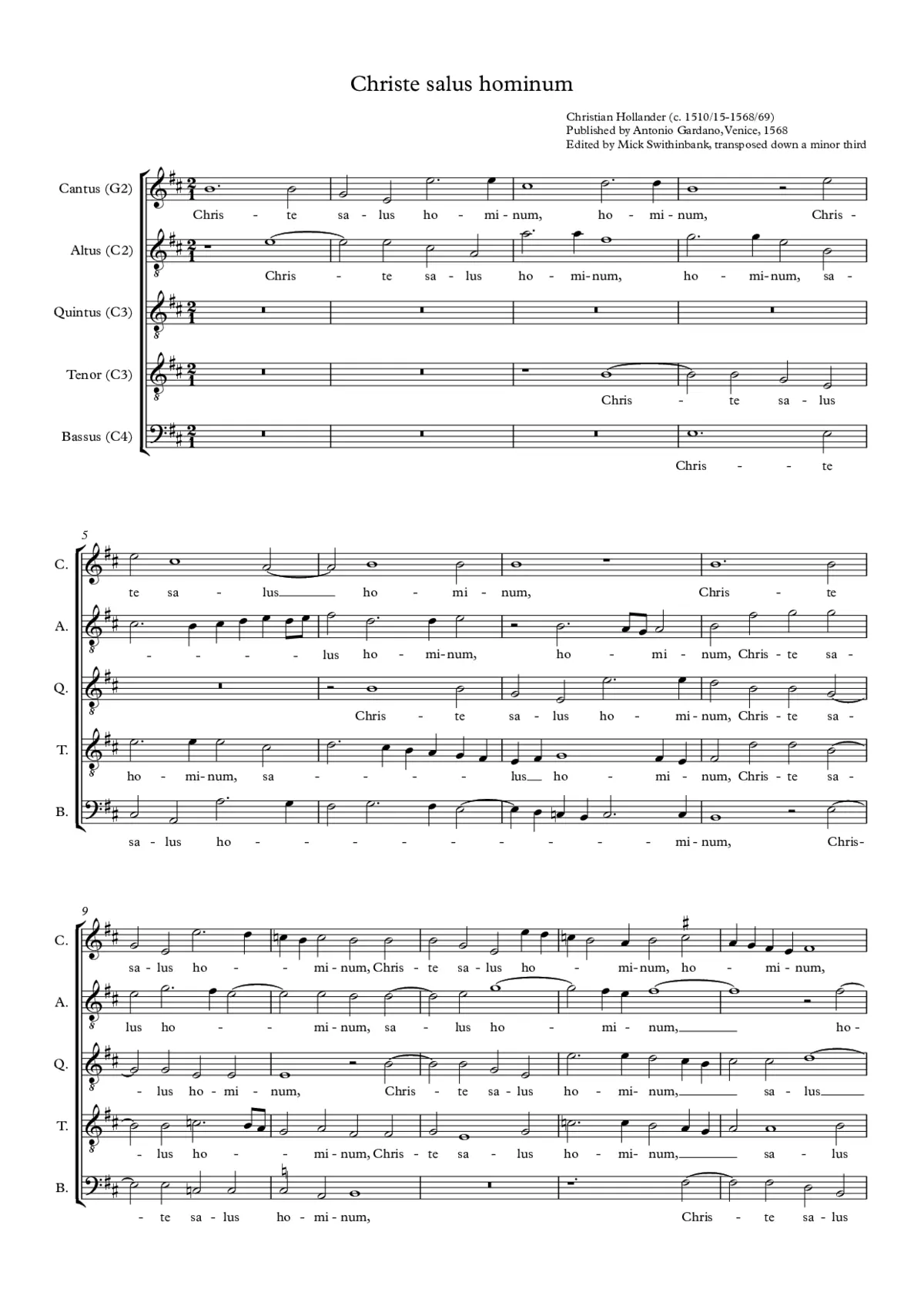 Christe salus hominum - Page 1