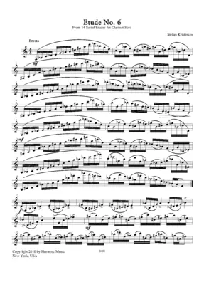 14 Serial Etudes for Clarinet Solo