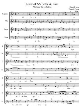 Alleluia: Tu es Petrus I