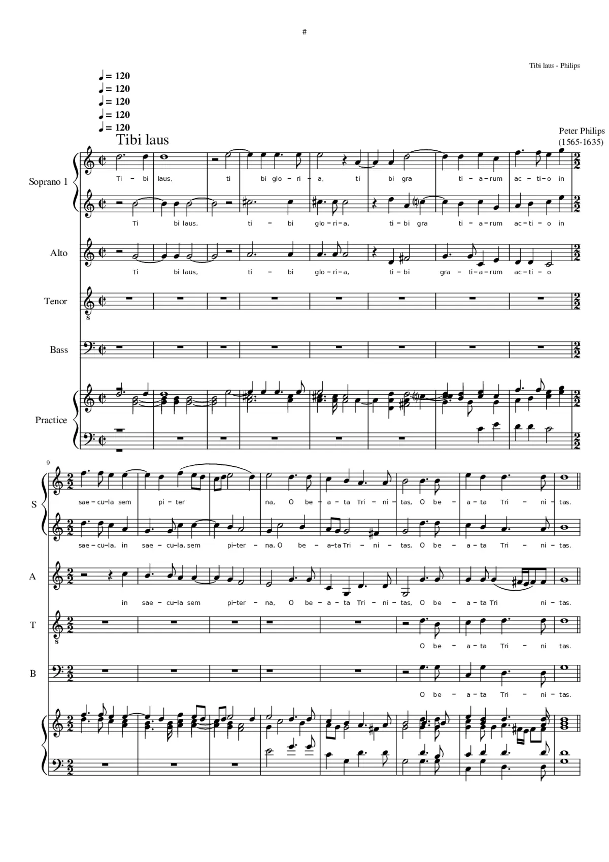 Tibi laus tibi gloria - Page 1