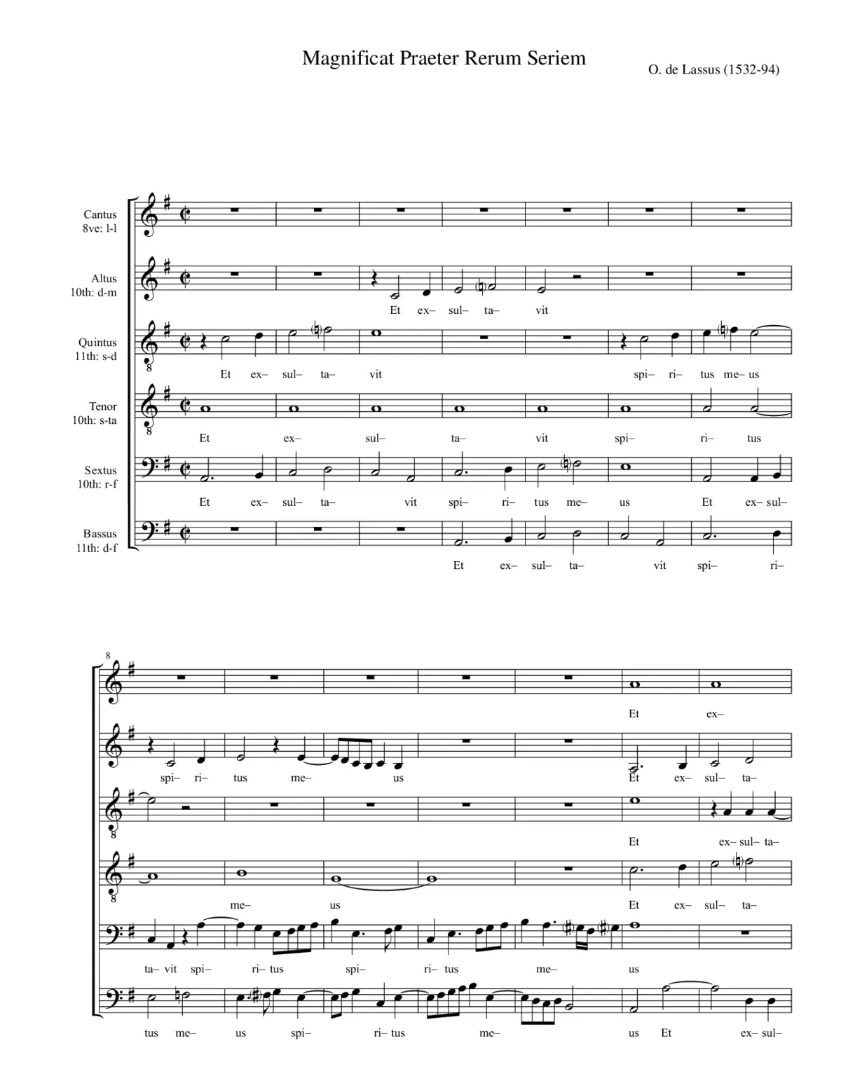 Magnificat Praeter rerum seriem - Page 1