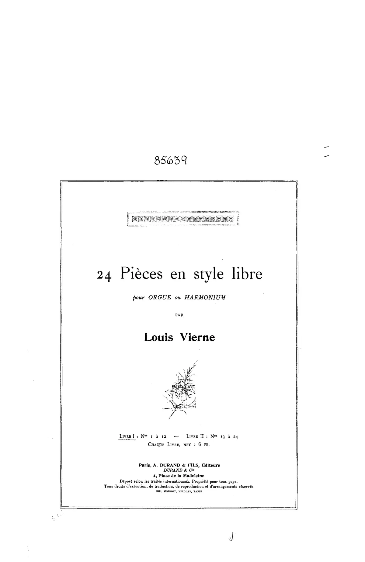 24 Pièces en style libre pour Orgue ou Harmonium - Page 1