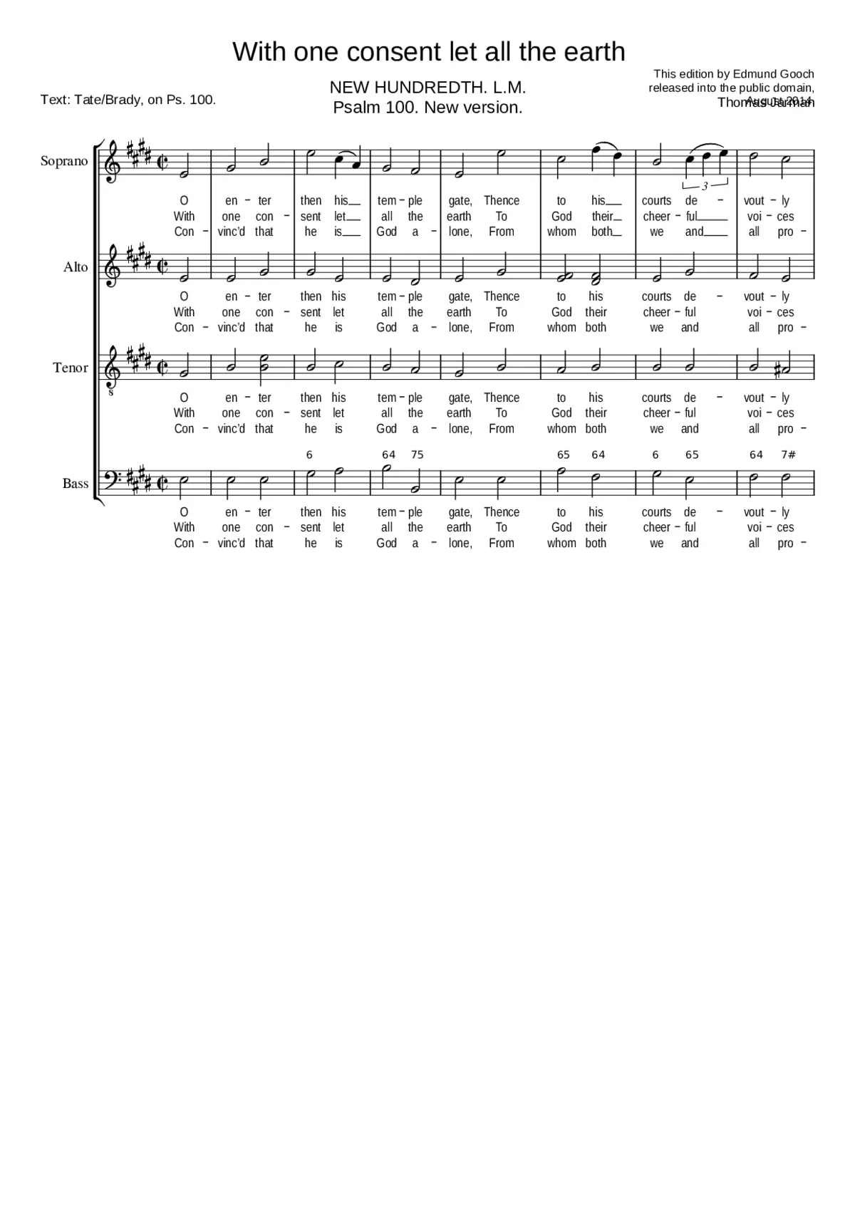 With one consent let all the earth - Page 1