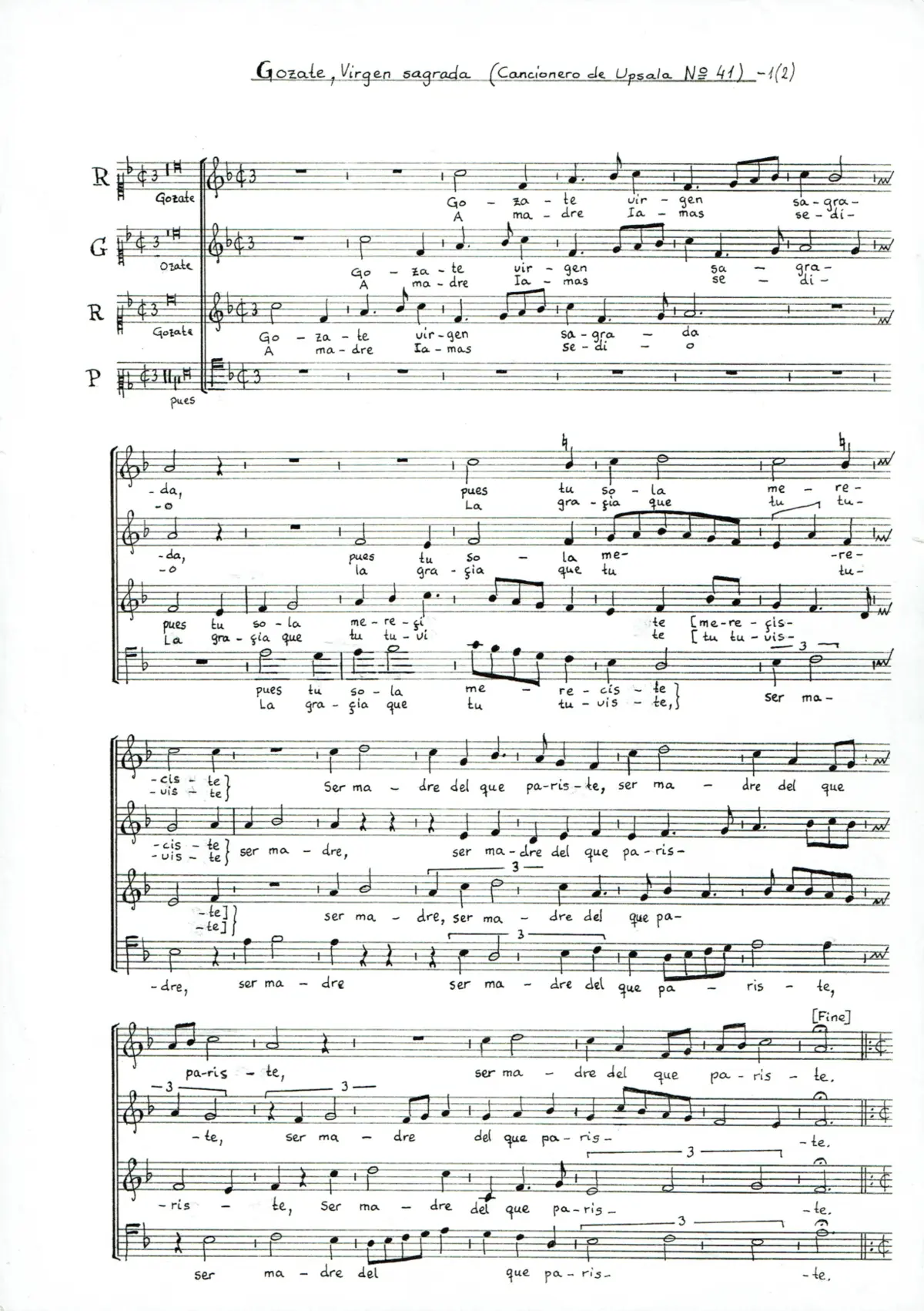 Gózate, Virgen sagrada - Page 1