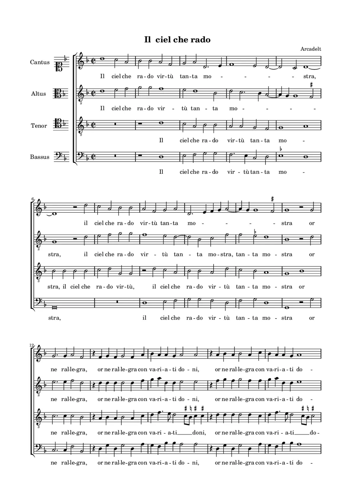 Il ciel che rado - Page 1