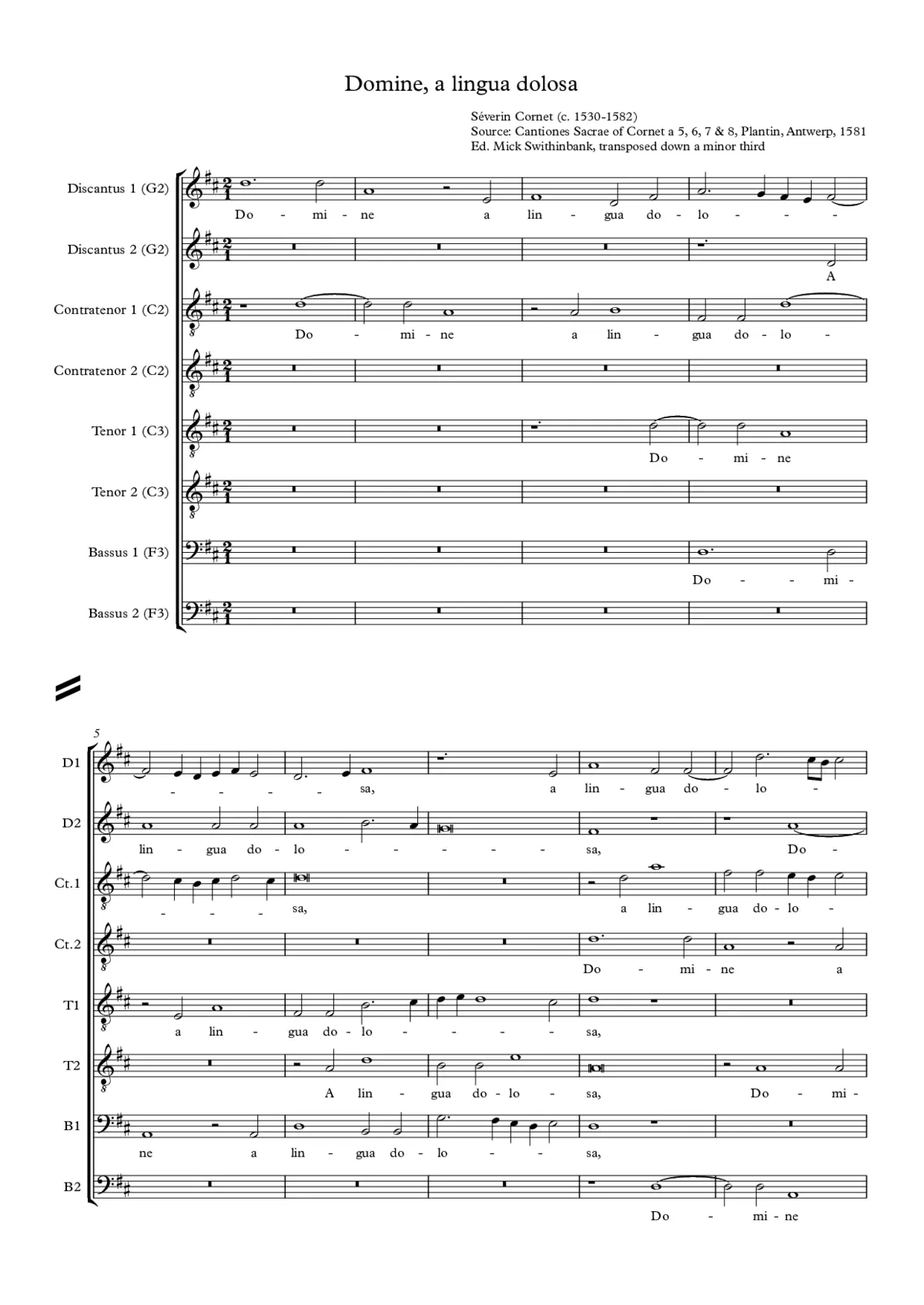 Domine, a lingua dolosa - Page 1