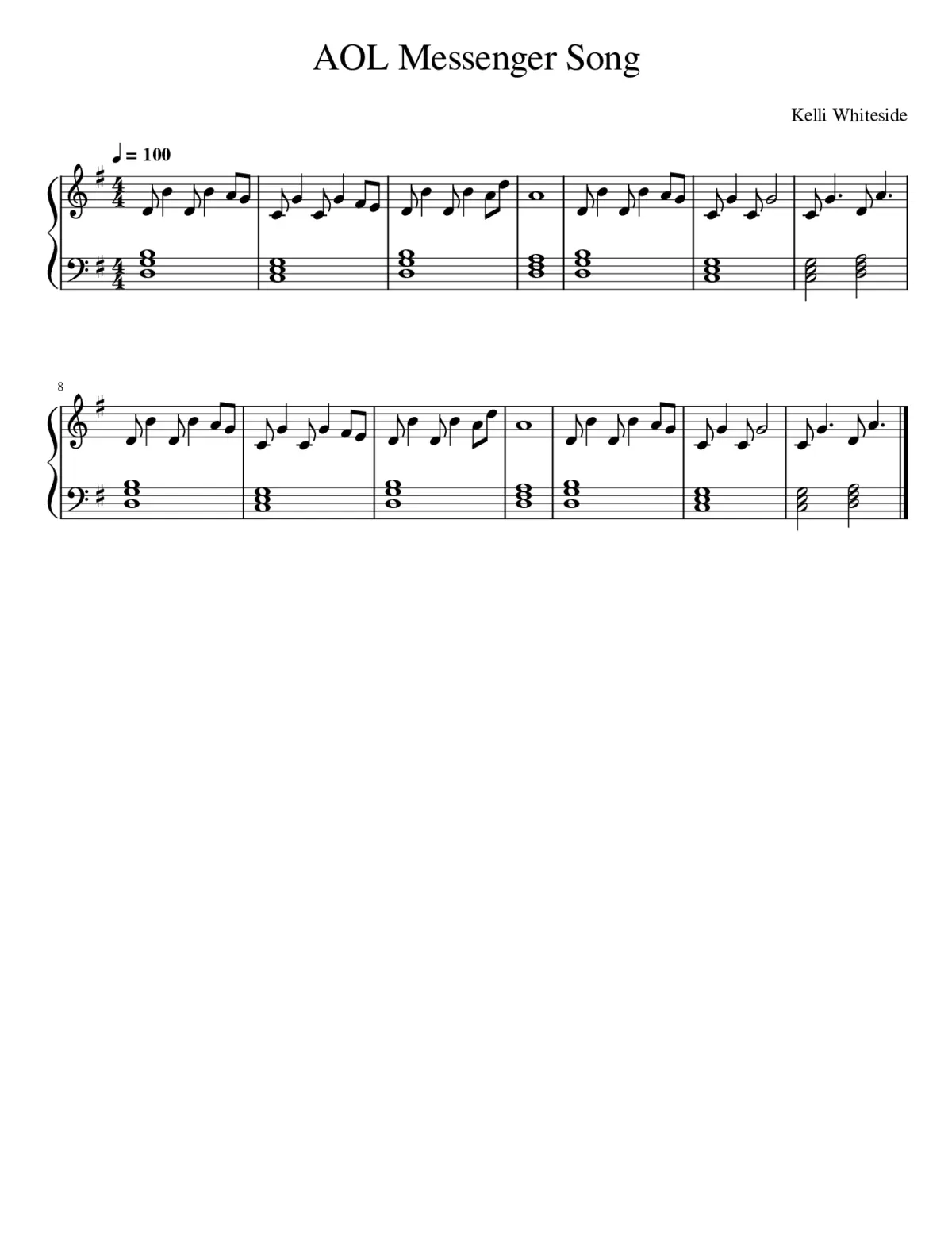 AOL Messenger Song - Page 1