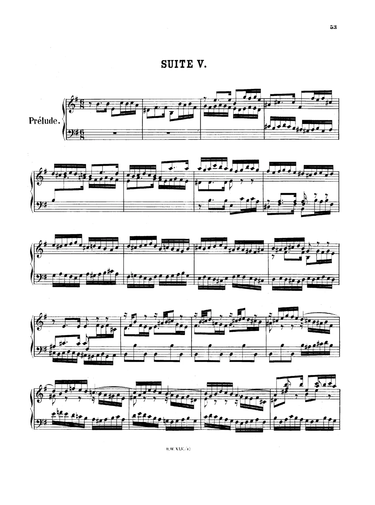 English Suite No.5 in E minor - Page 1