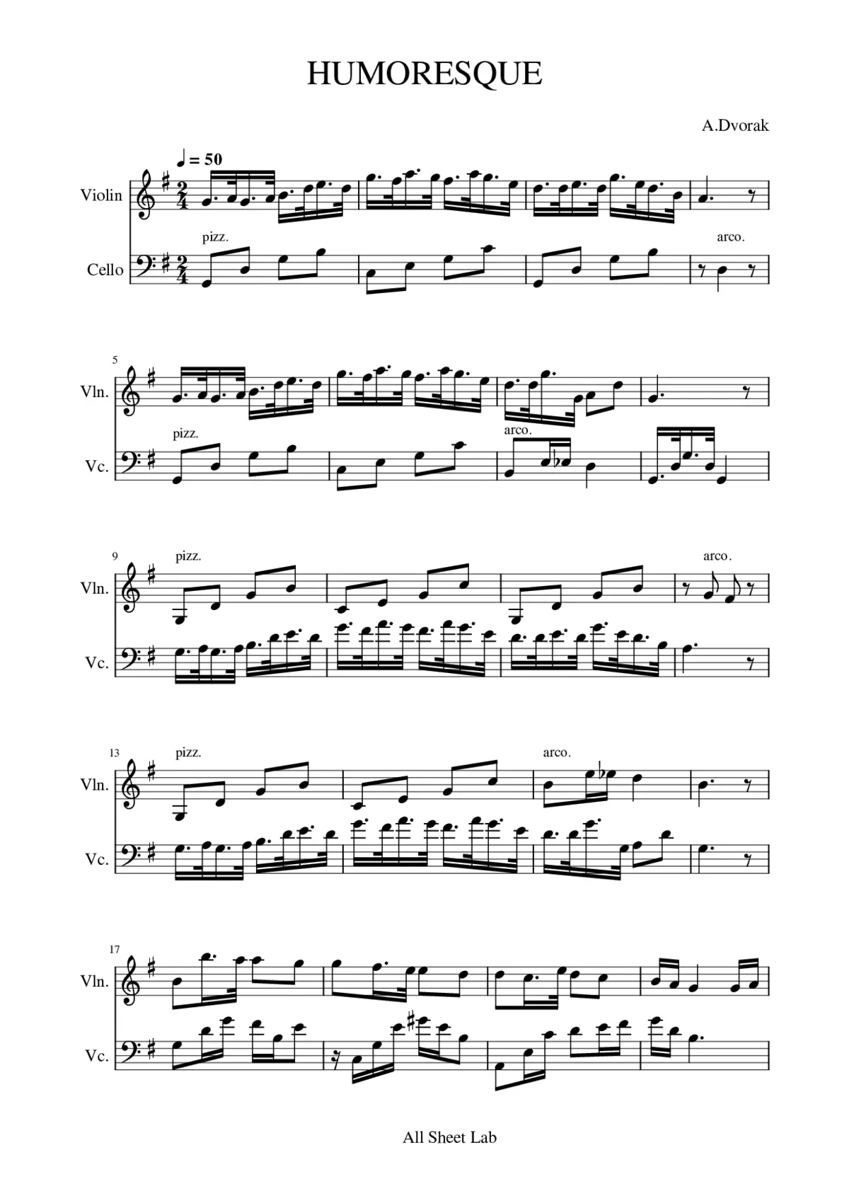 8 Humoresques Op.101 - Page 1