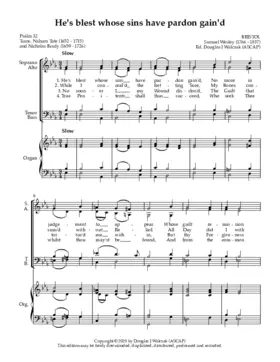 He's blest whose sins have pardon gain'd