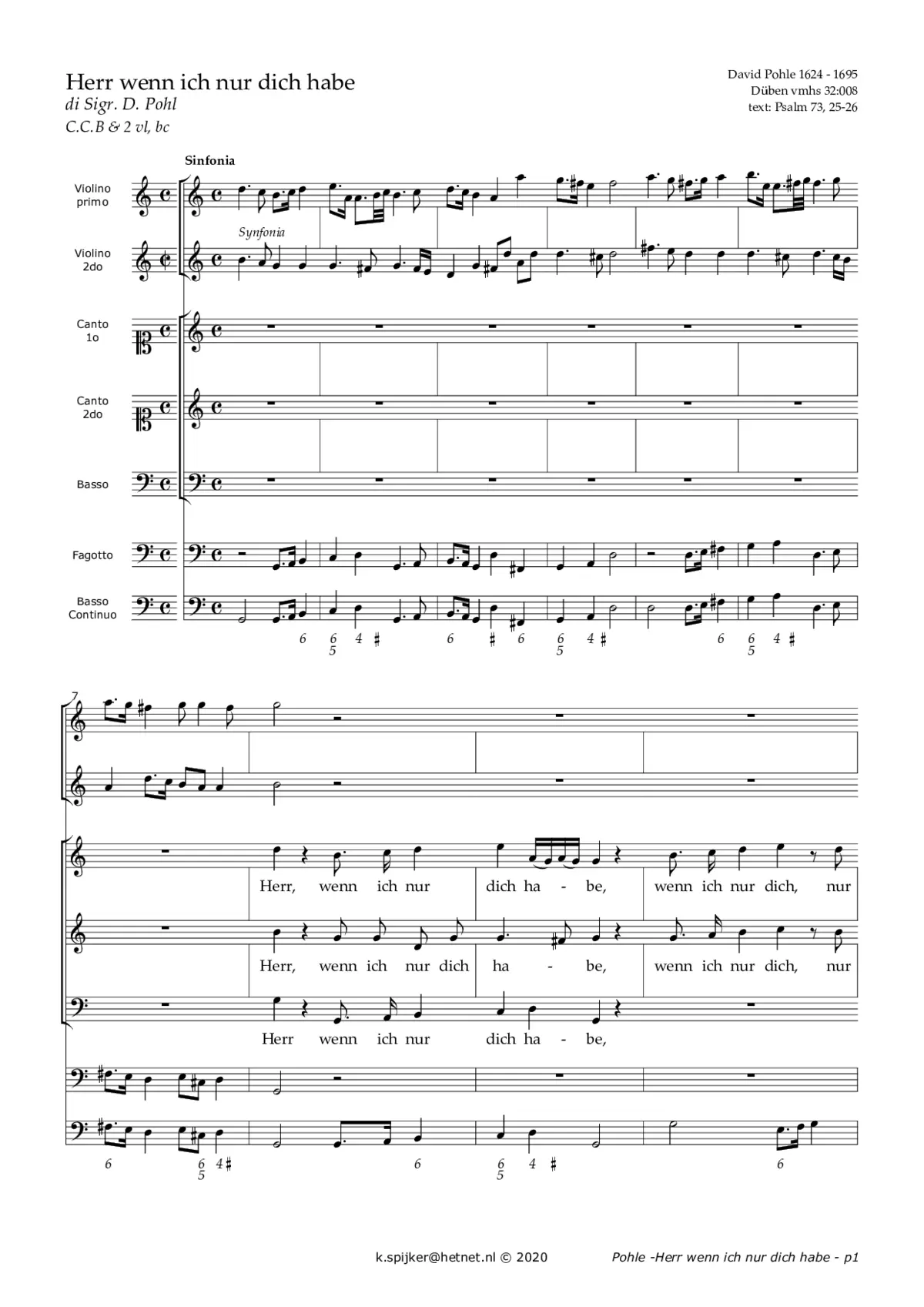 Herr wenn ich nur dich habe - Page 1