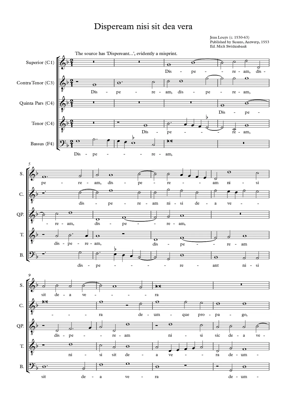 Dispeream nisi sit dea vera - Page 1