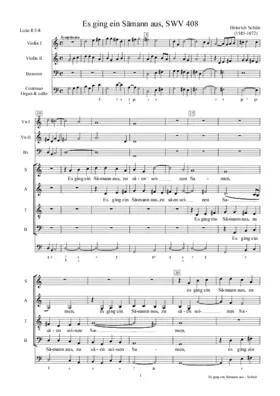 Es ging ein Sämann aus zu säen, SWV 408