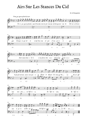 Airs sur les stances du Cid, H 457-459