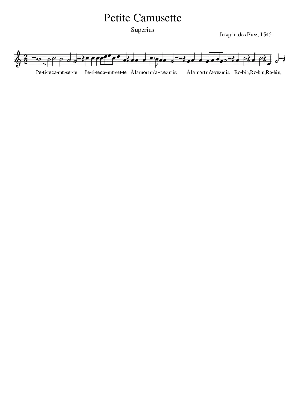 Petite camusette - Page 1