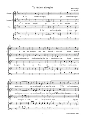 Ye restless thoughts