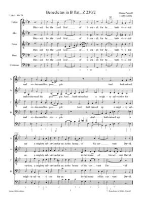 Benedictus in B flat, Z 230/2
