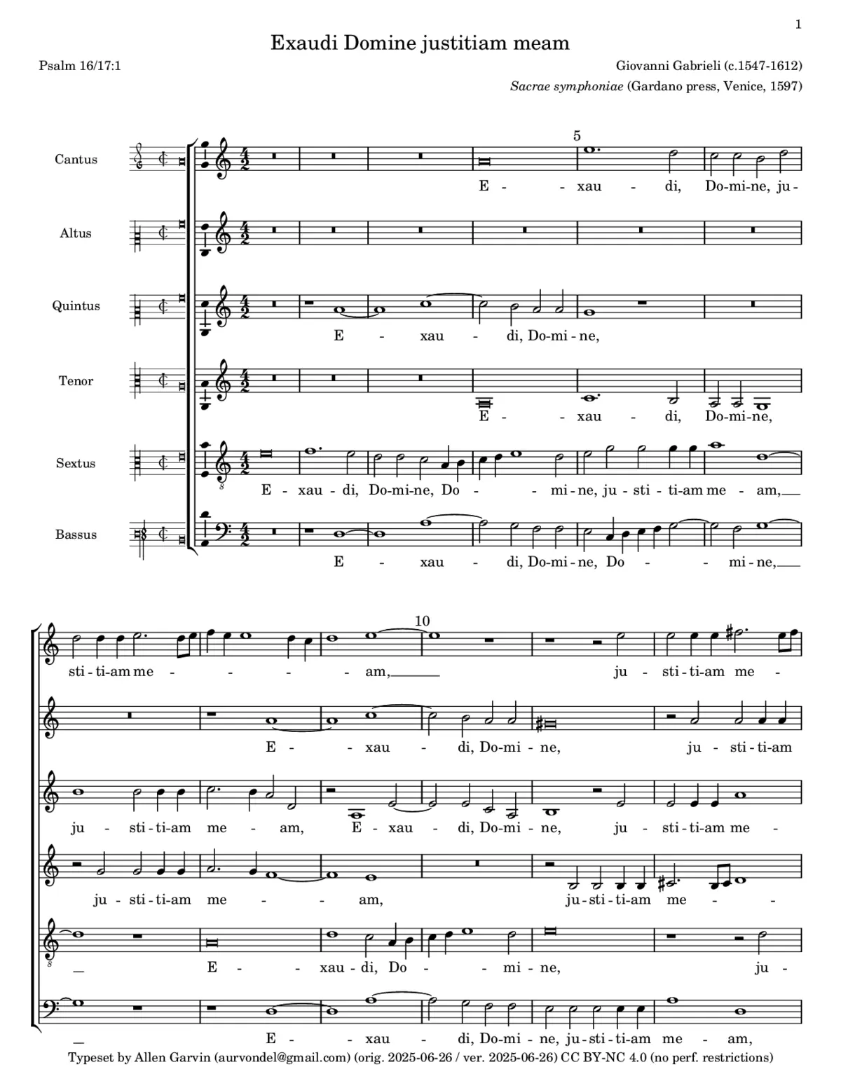 Exaudi, Domine - Page 1