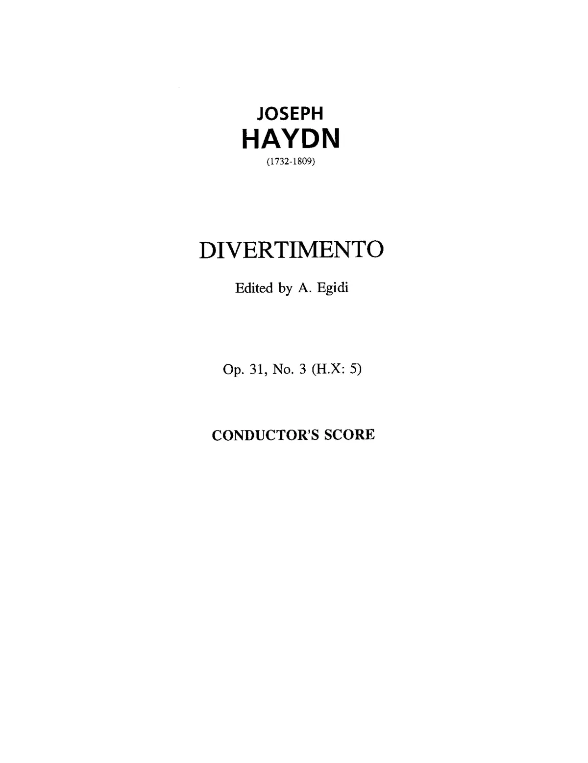 Divertimento in G major - Page 1