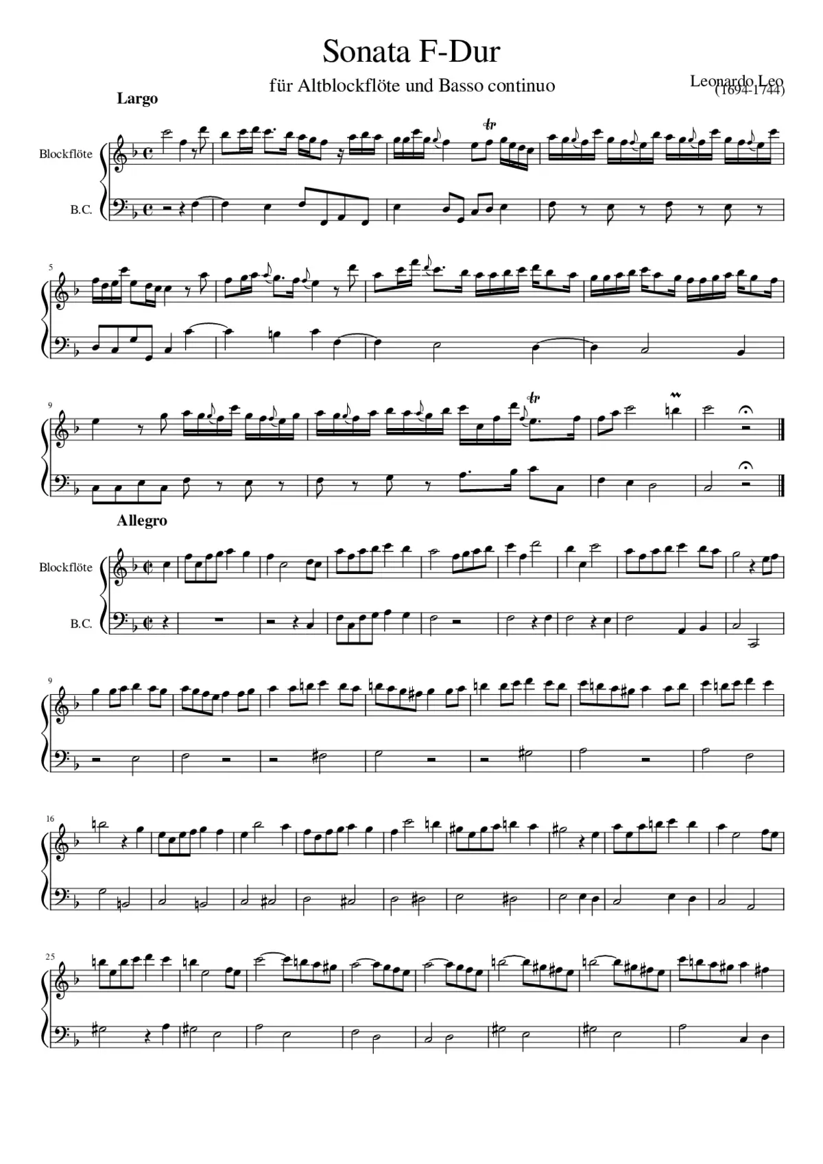 Sonata F-Dur - Page 1