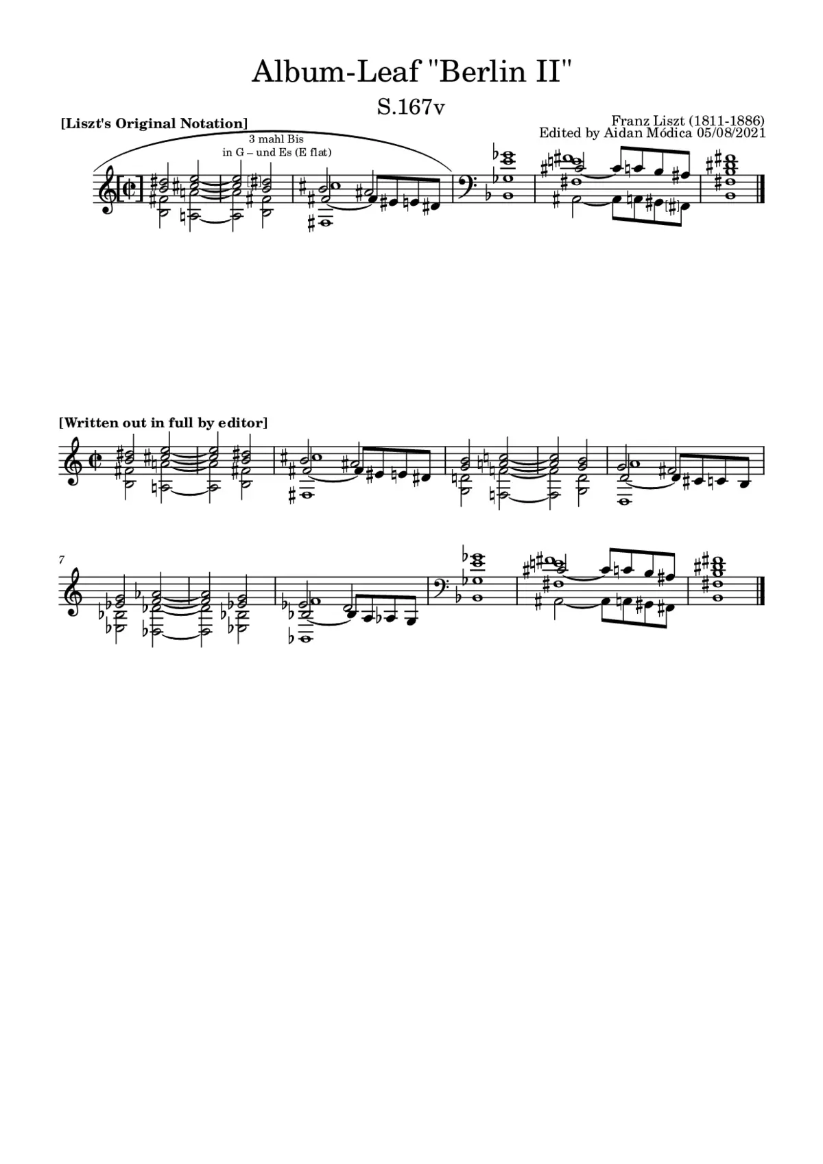 Album-Leaf 'Berlin II' - Page 1