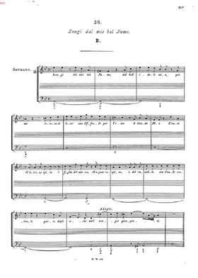 Lungi dal mio bel nume, HWV 127b