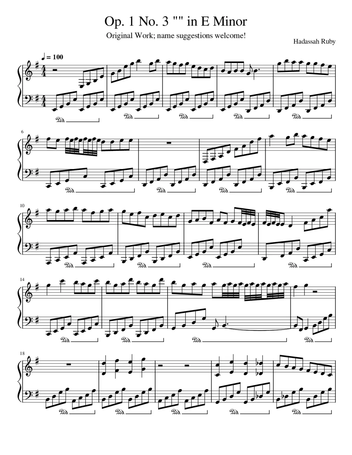 1/3 in E Minor Unnamed - Page 1