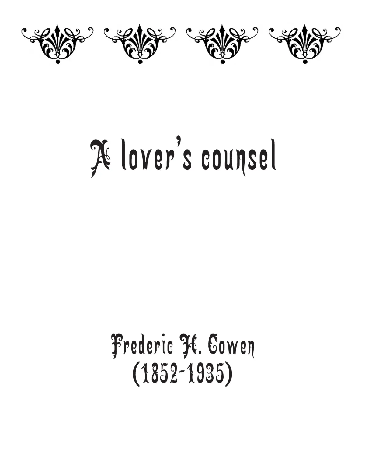 A lover's counsel - Page 1