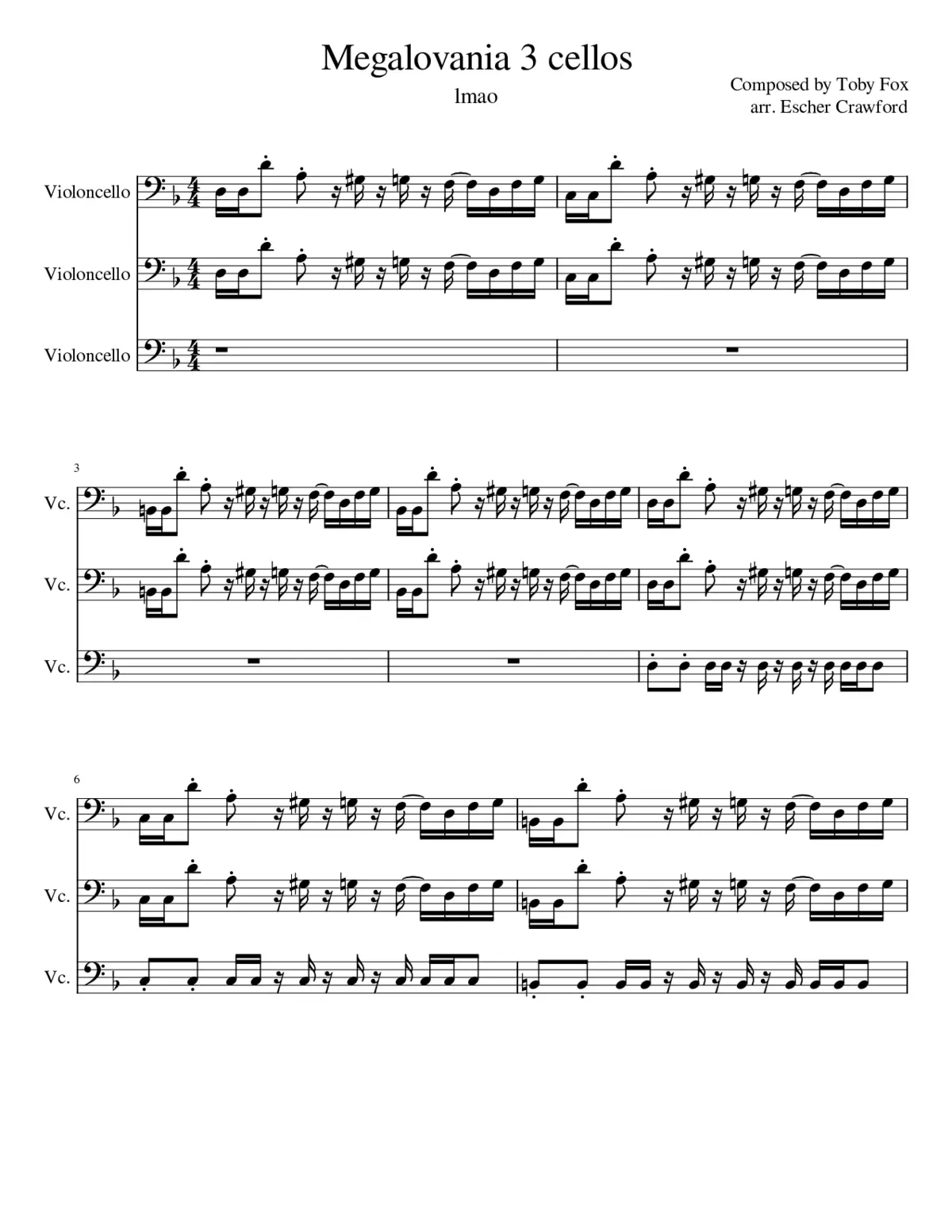 Megalovania - Page 1