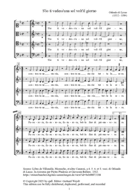 S'io ti vedess'una sol volt'il giorno