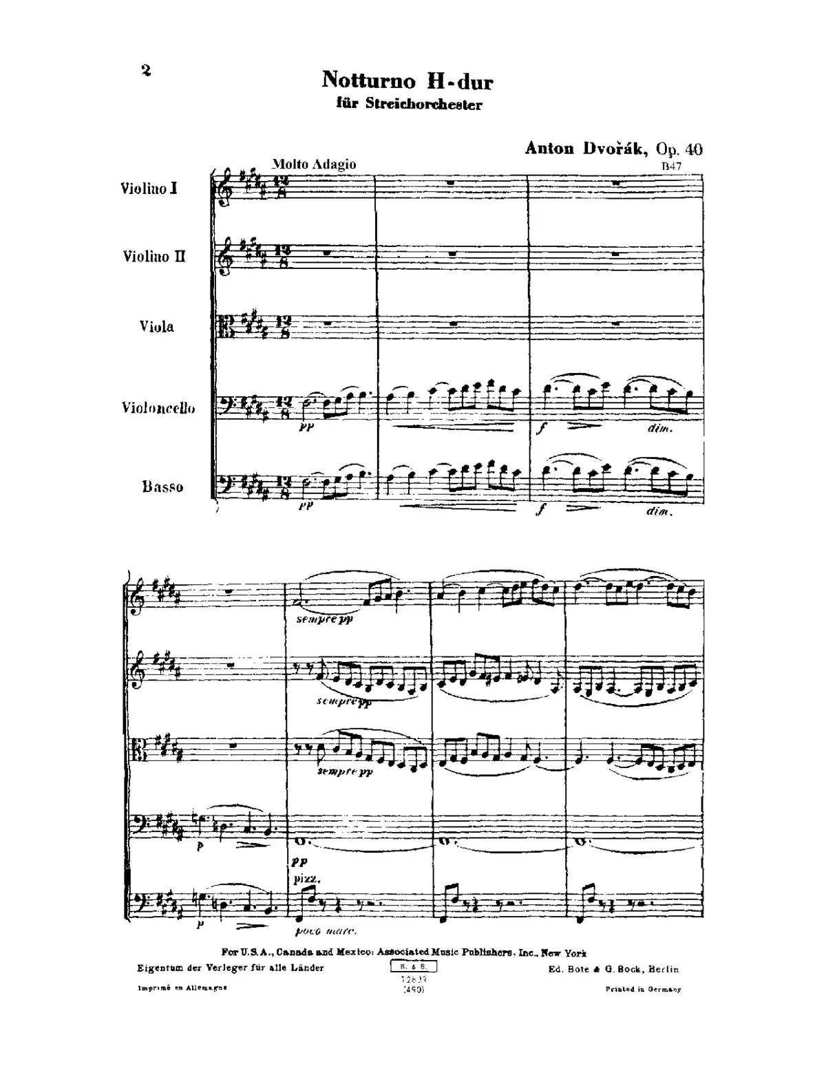 Nocturne for String Orchestra - Page 1