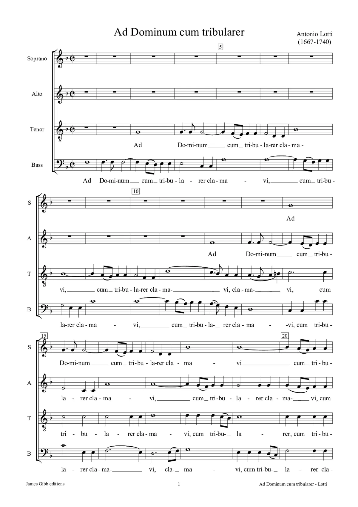 Ad Dominum cum tribularer - Page 1