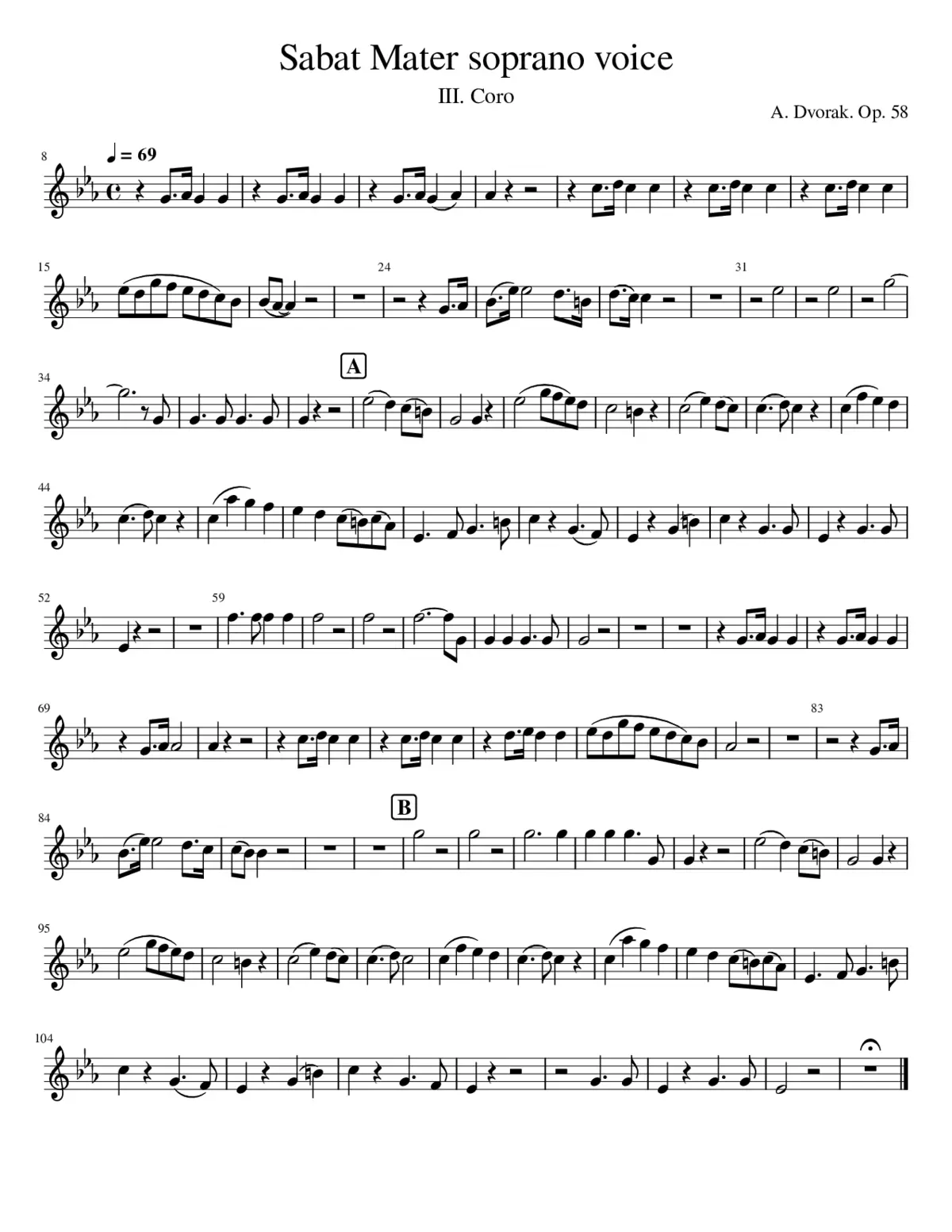 Sabat Mater soprano voice III - Page 1
