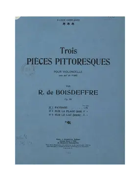 3 Pièces Pittoresques