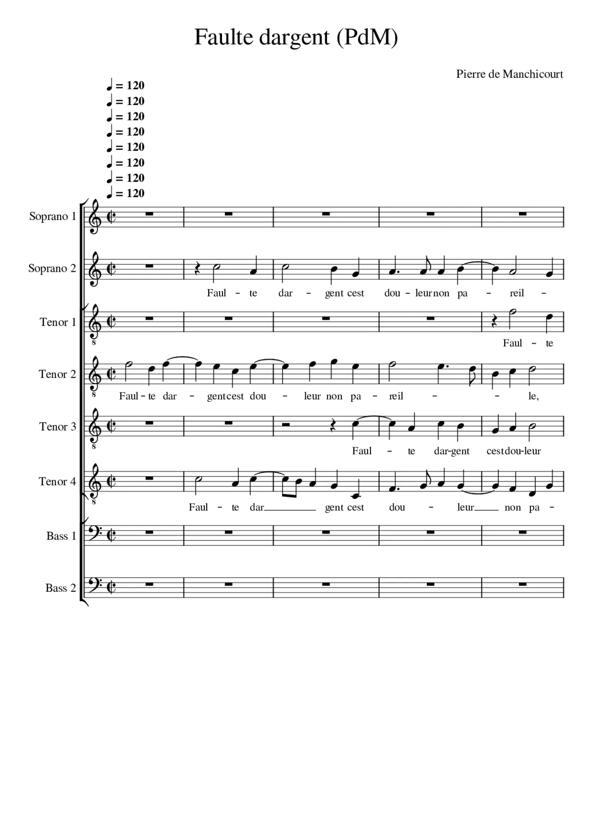 Faulte d'argent - Page 1