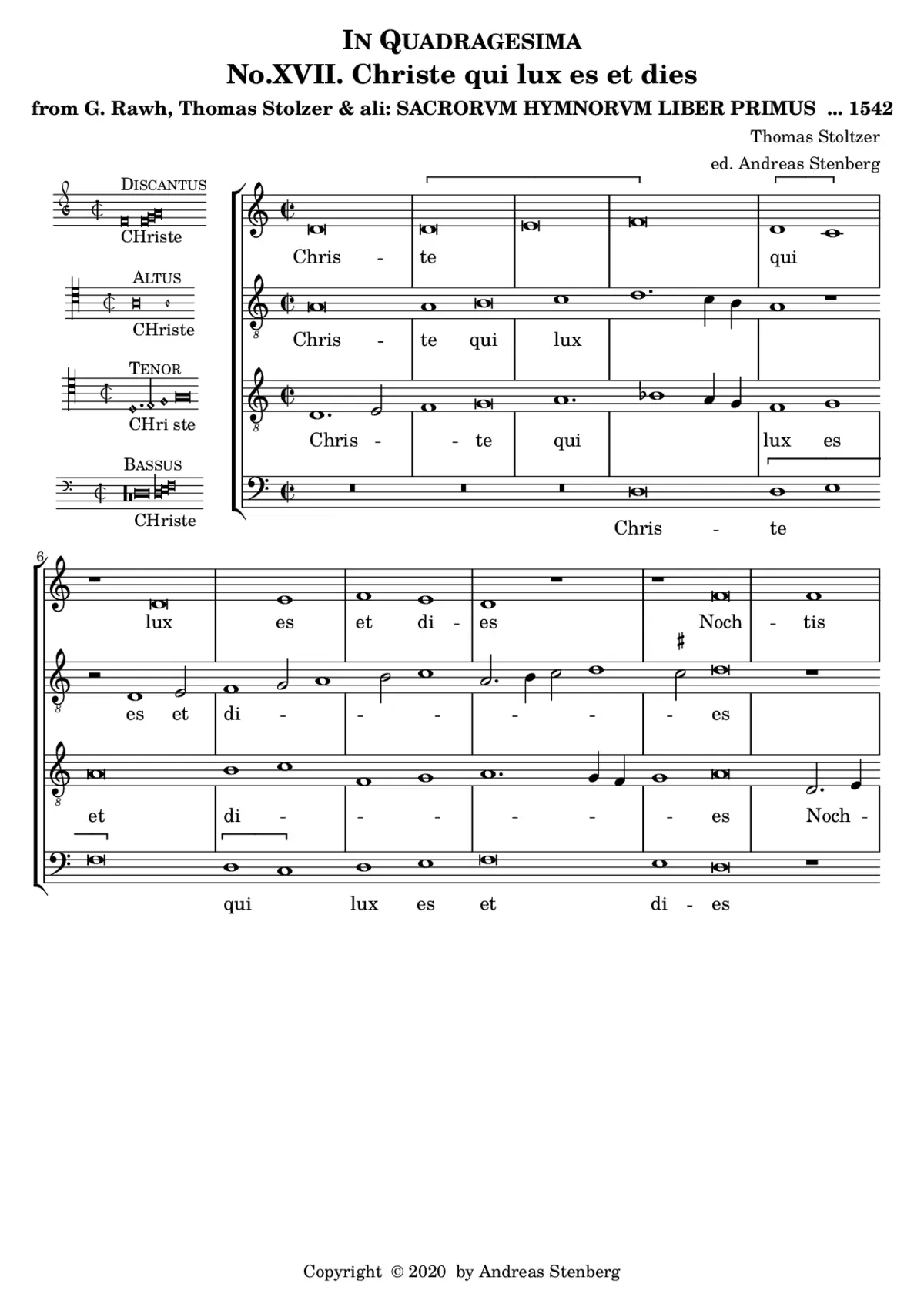 Christe qui lux es et dies - Page 1