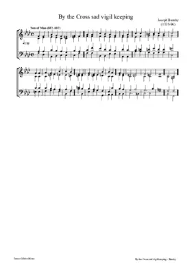 By the Cross sad vigil keeping