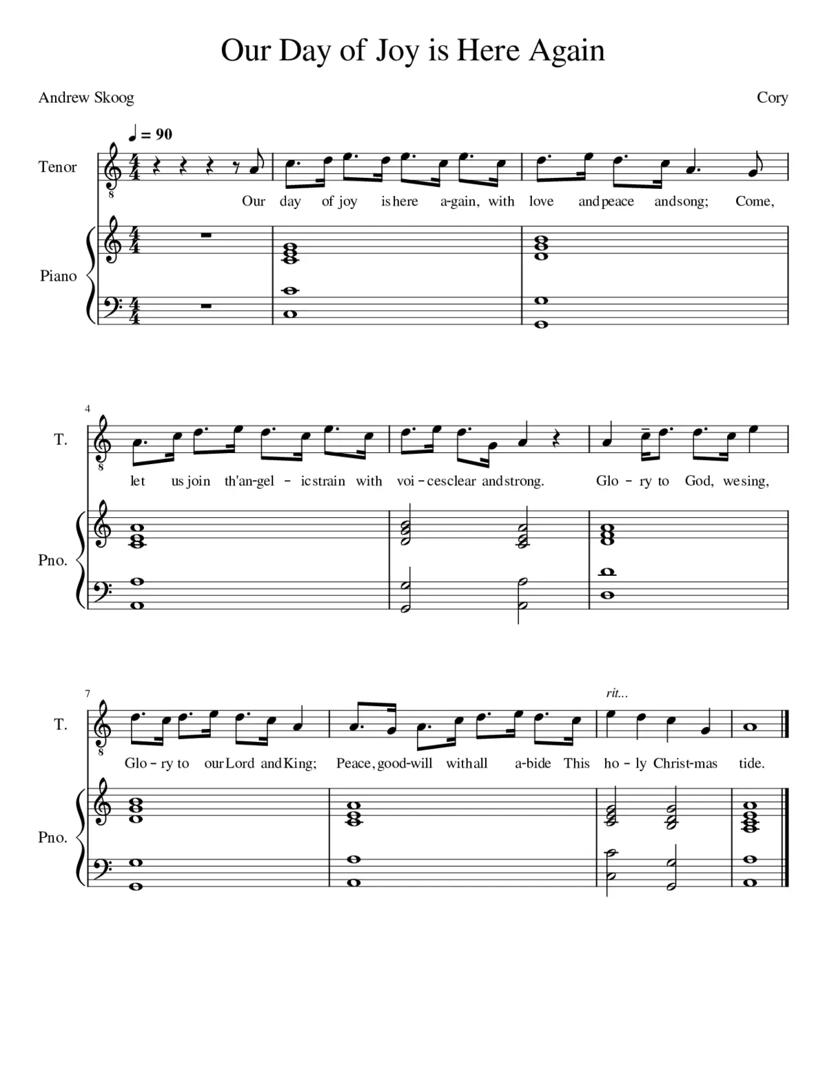 Our day of joy is here again - Page 1