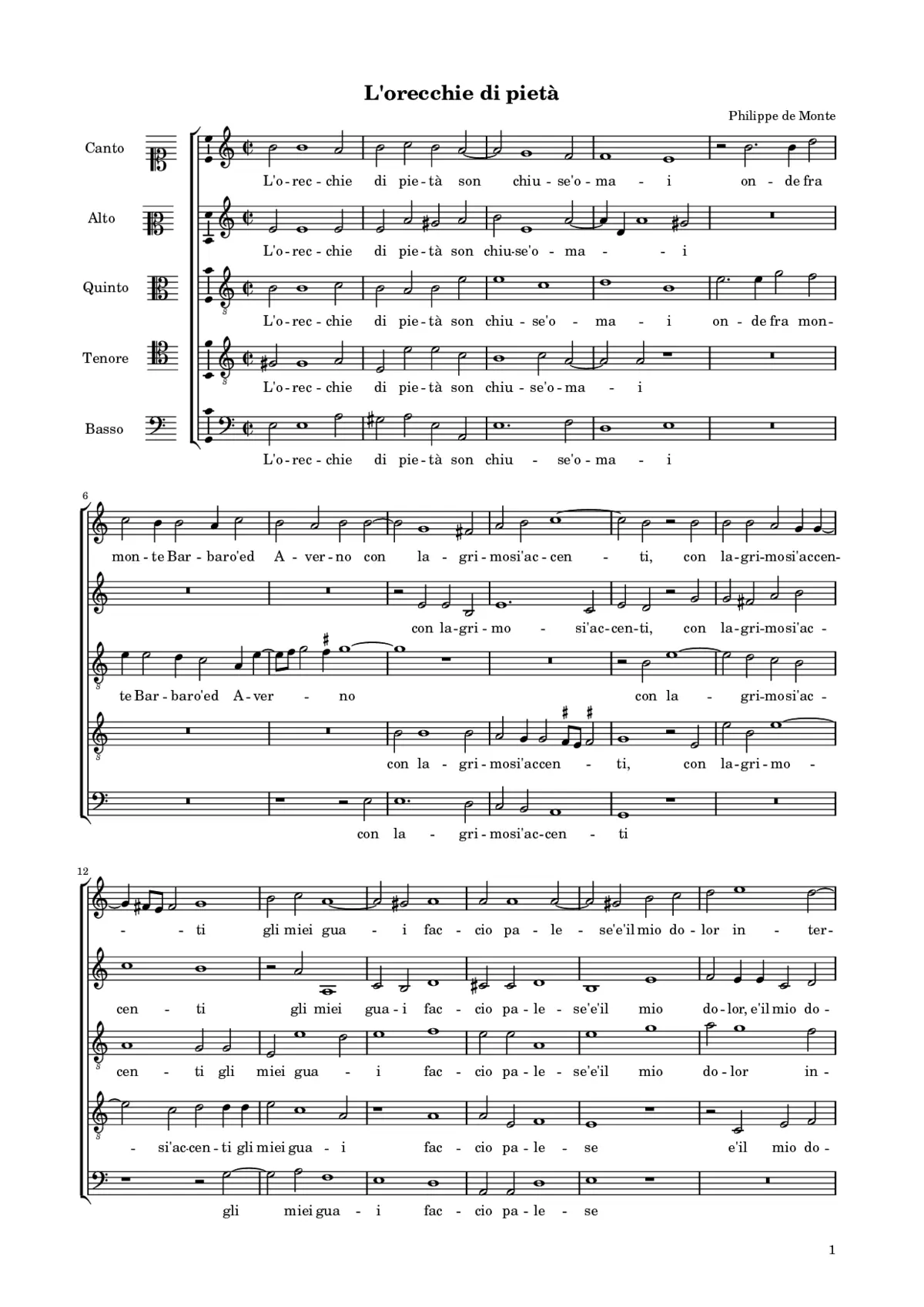 L'orecchie di pietà - Page 1