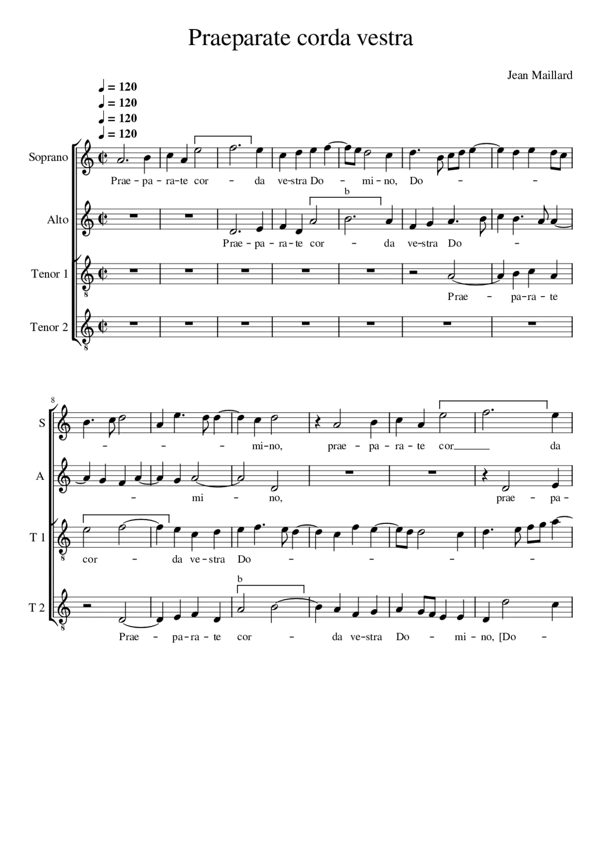 Praeparate corda vestra - Page 1