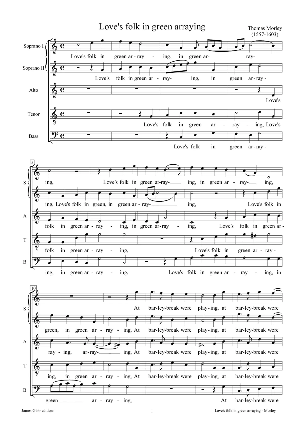 Love's folk in green arraying - Page 1