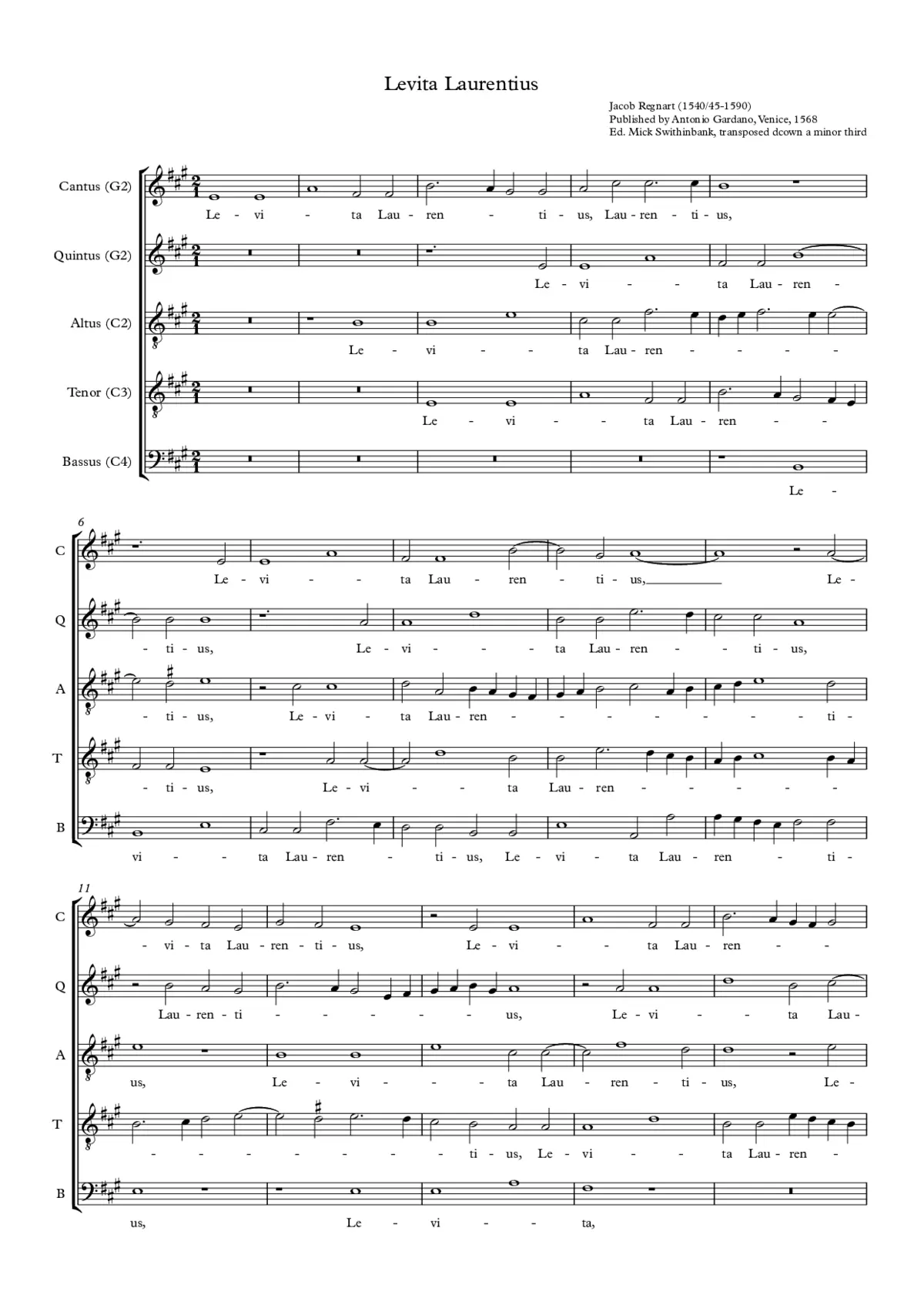 Levita Laurentius - Page 1