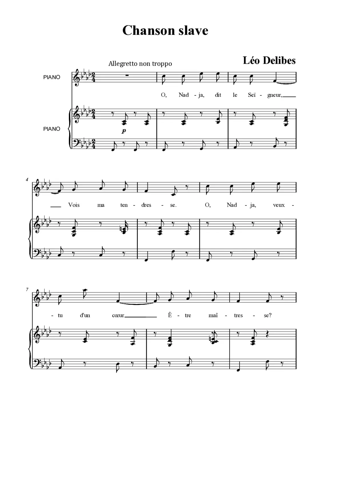 Chanson slave - Page 1