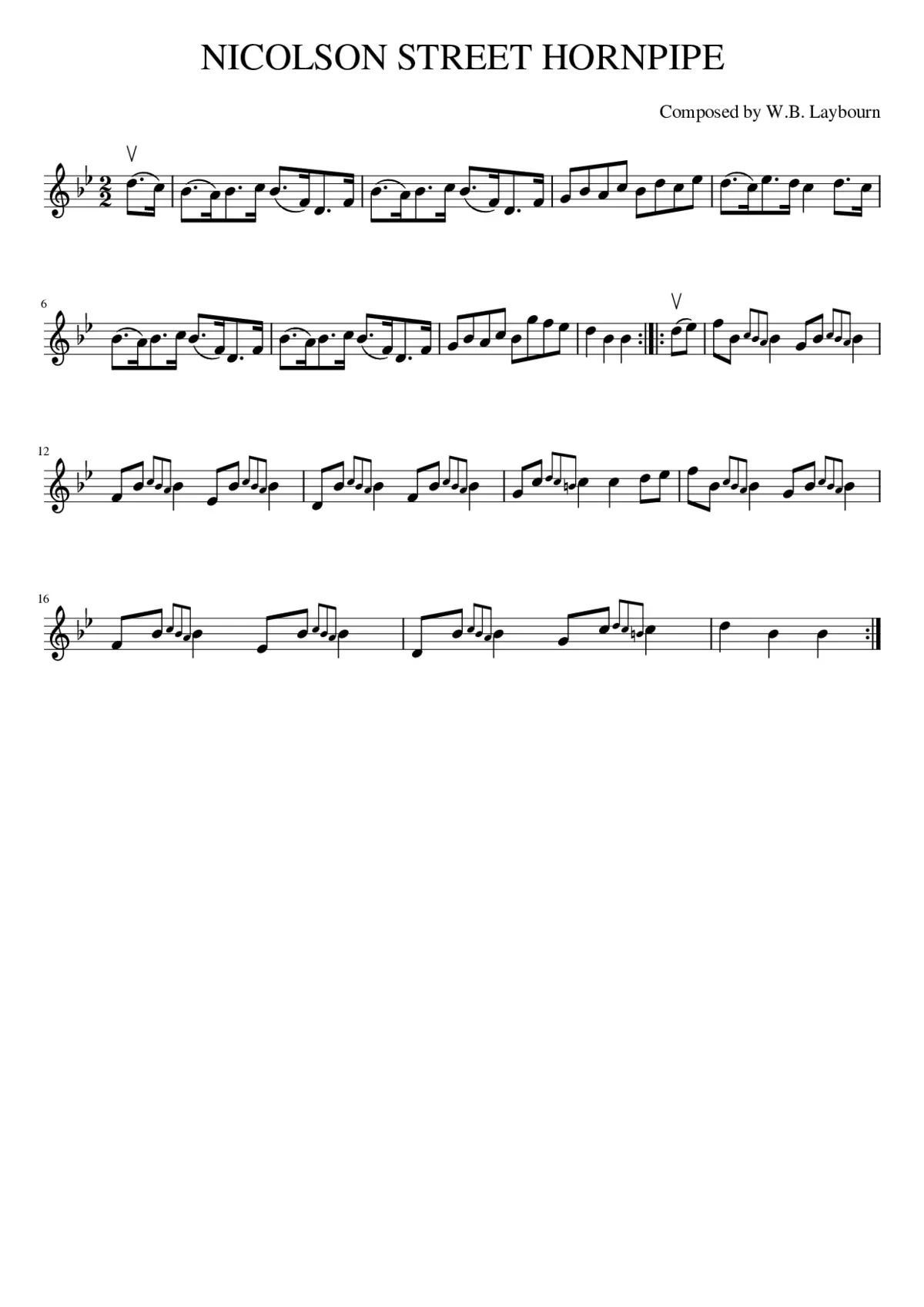 NICOLSON STREET HORNPIPE - Page 1