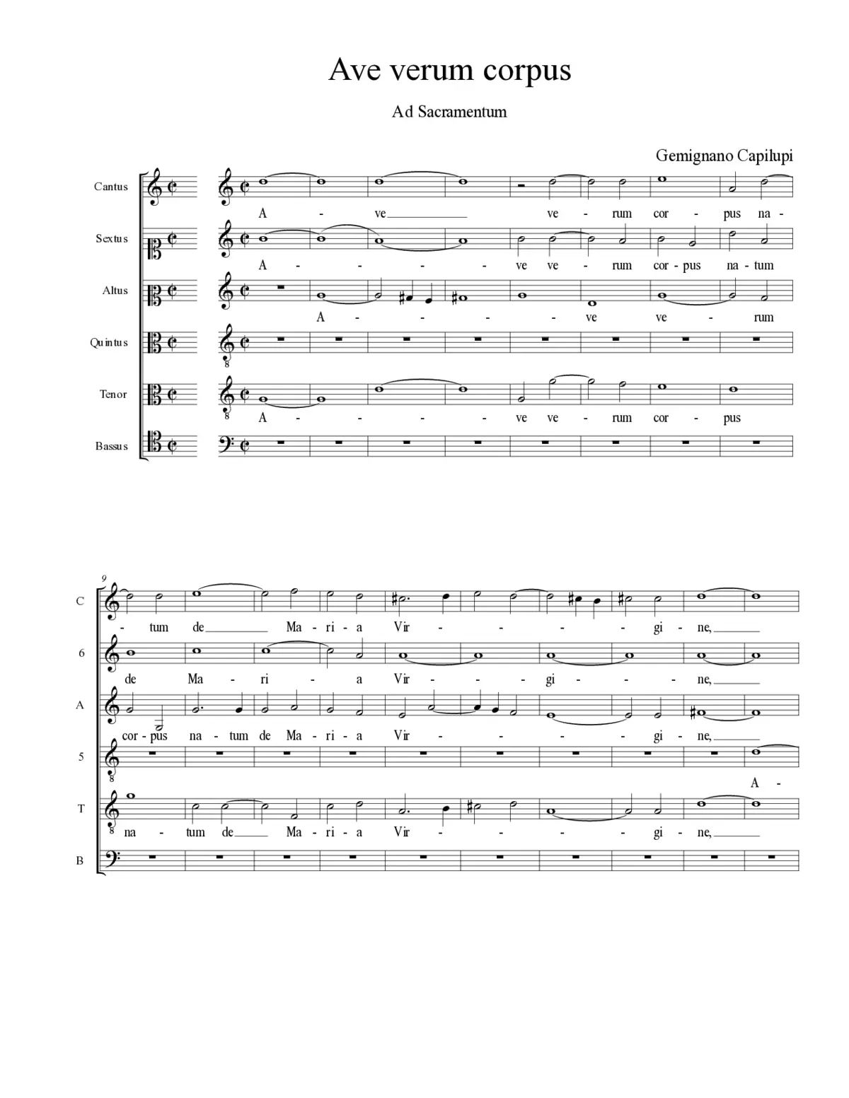 Ave verum corpus - Page 1