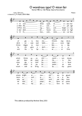 O wondrous type! O vision fair