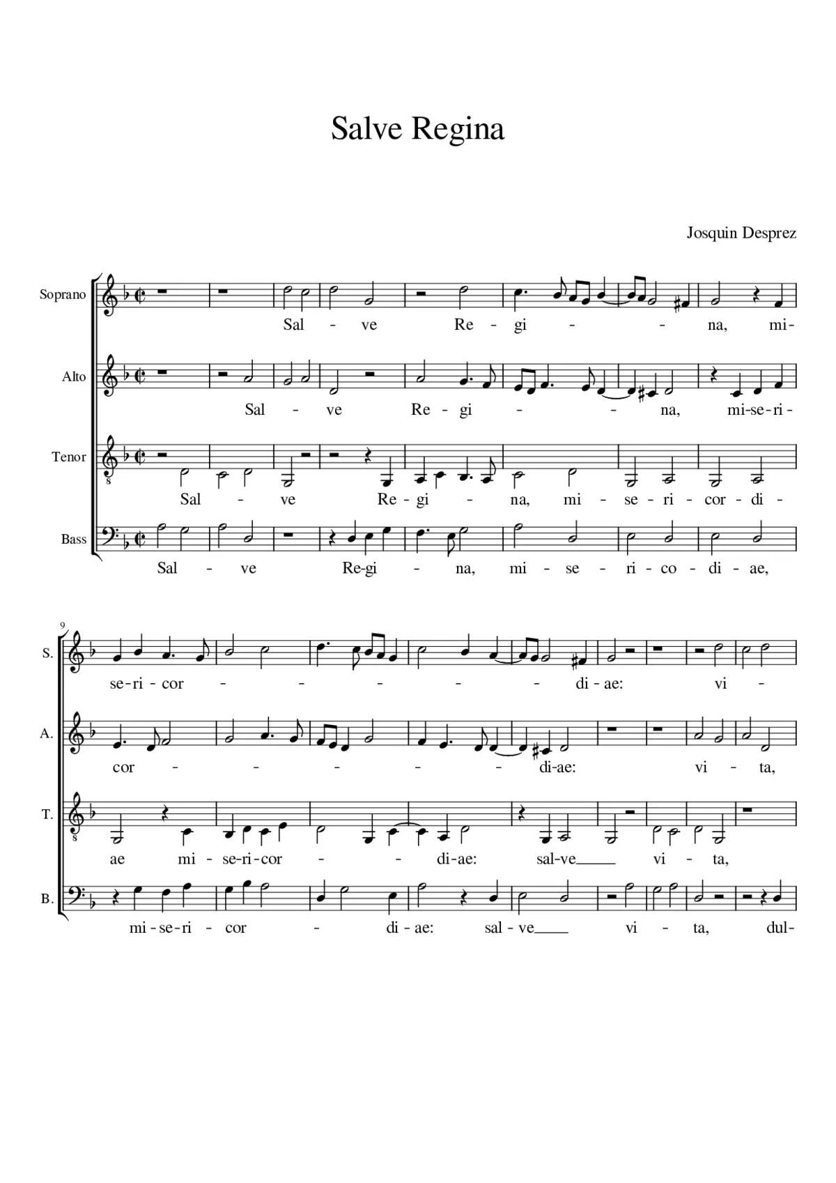 Salve Regina à 4 - Page 1