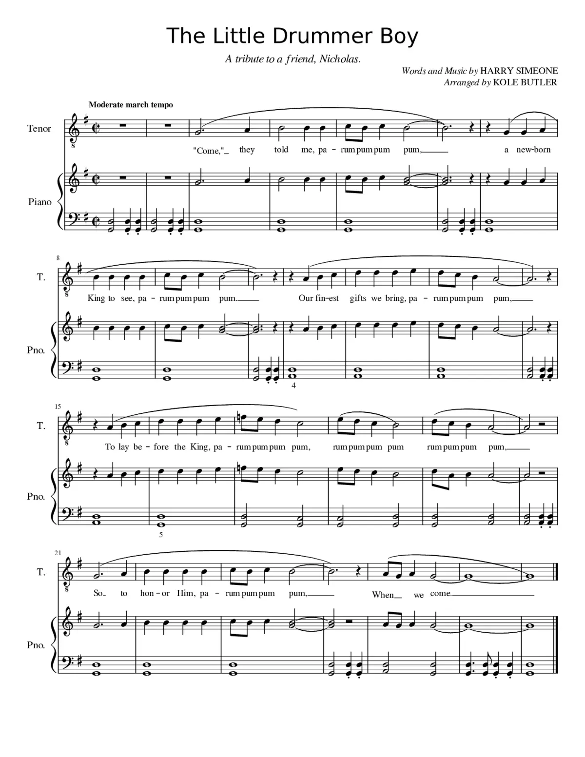 the little drummer boy - Page 1