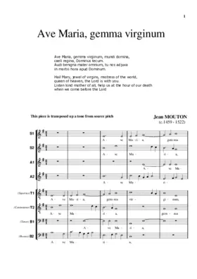 Ave Maria, gemma virginum