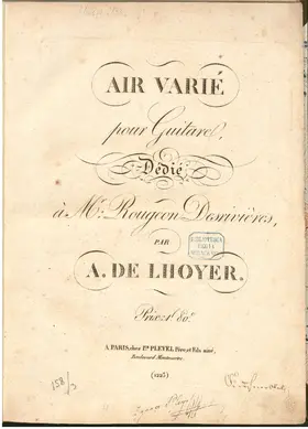Air varié pour Guitare